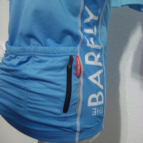 JAKROO Cycling Jersey Shirt Women's Size Medium Blue Stretchy The Barfly - Picture 6 of 8